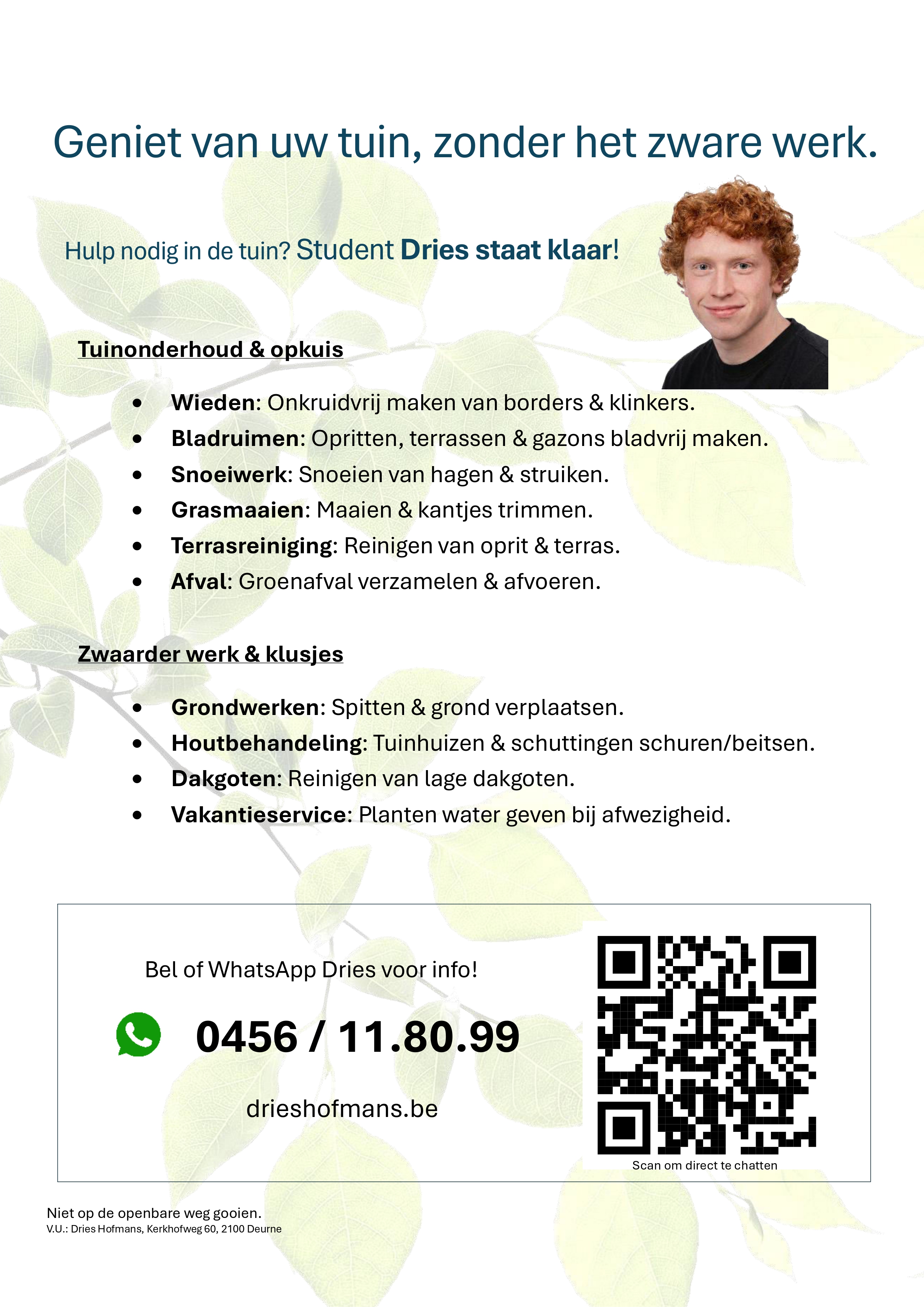 Tuinwerk Dries Flyer